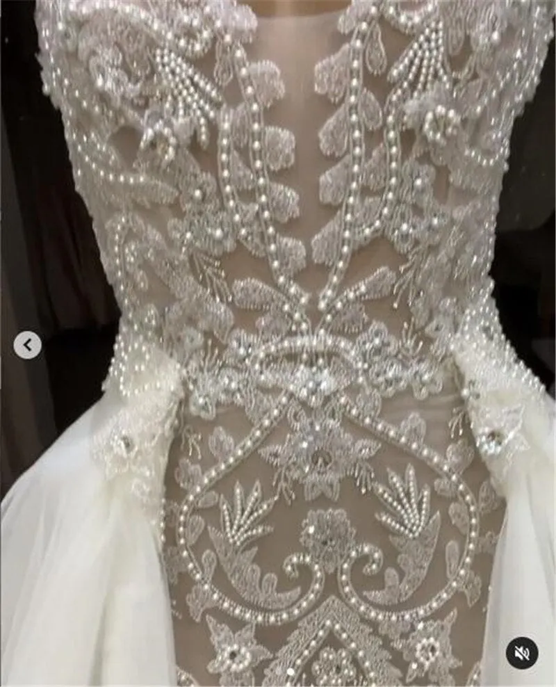 Detachable Train Wedding Bridal Gowns