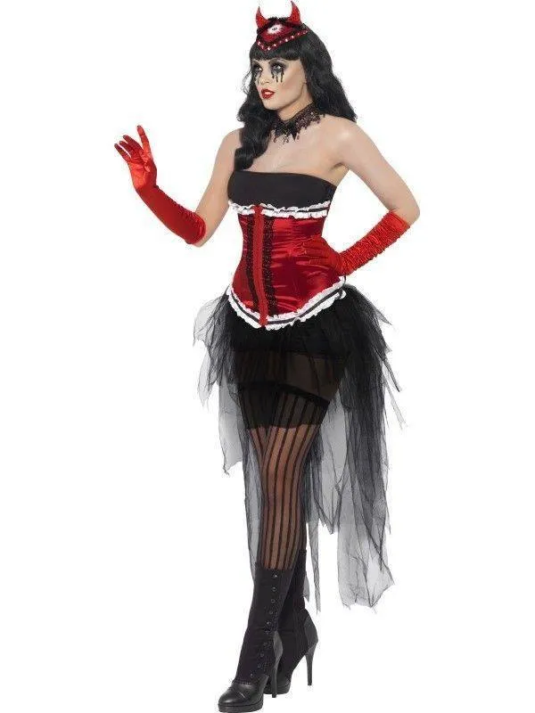 Devil Sexy Burlesque Costume Halloween Diva Outfit