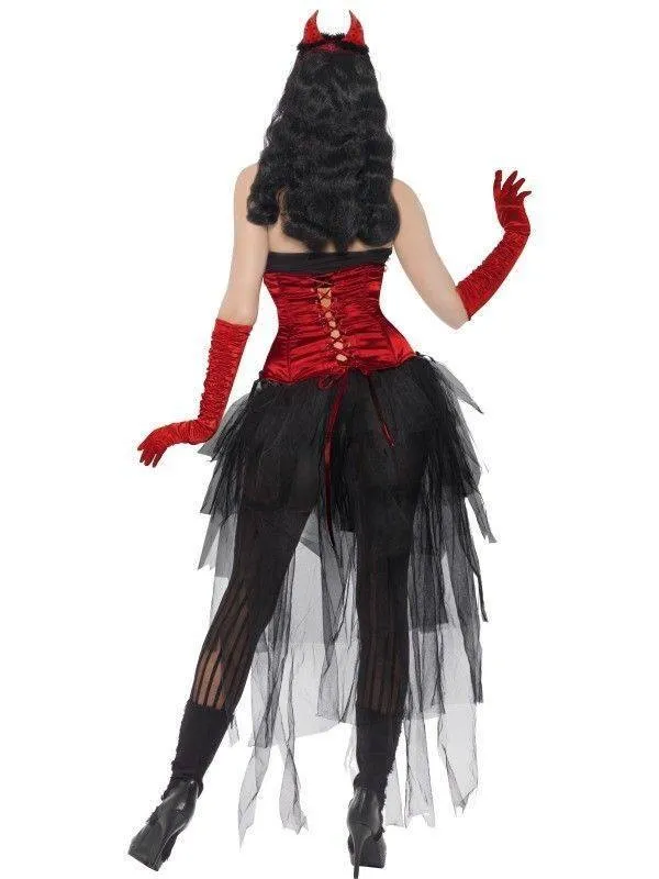 Devil Sexy Burlesque Costume Halloween Diva Outfit