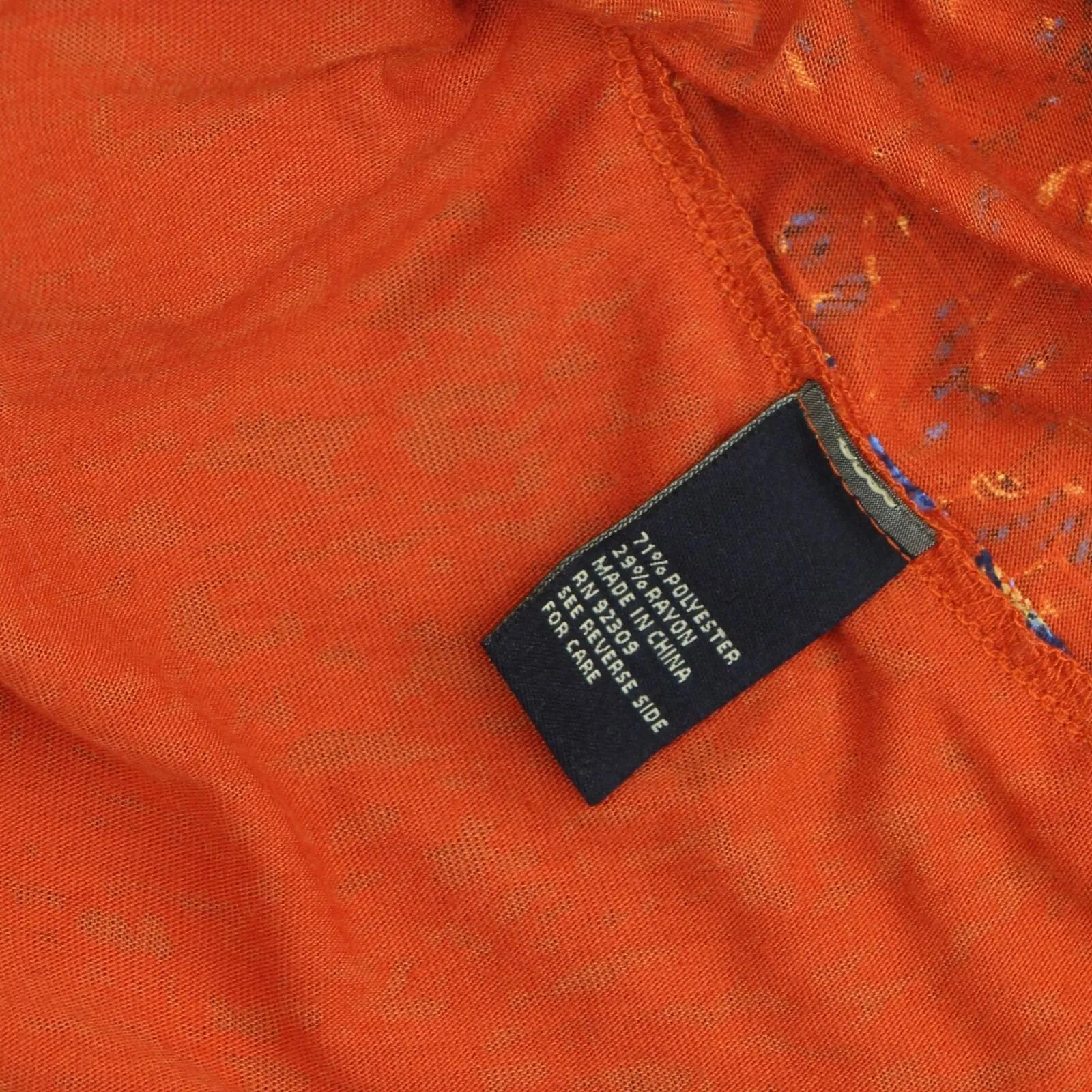 DG2 by Diane Gilman Plus Size Embellished Burnout T-Shirt Top Orange Paisley 3X