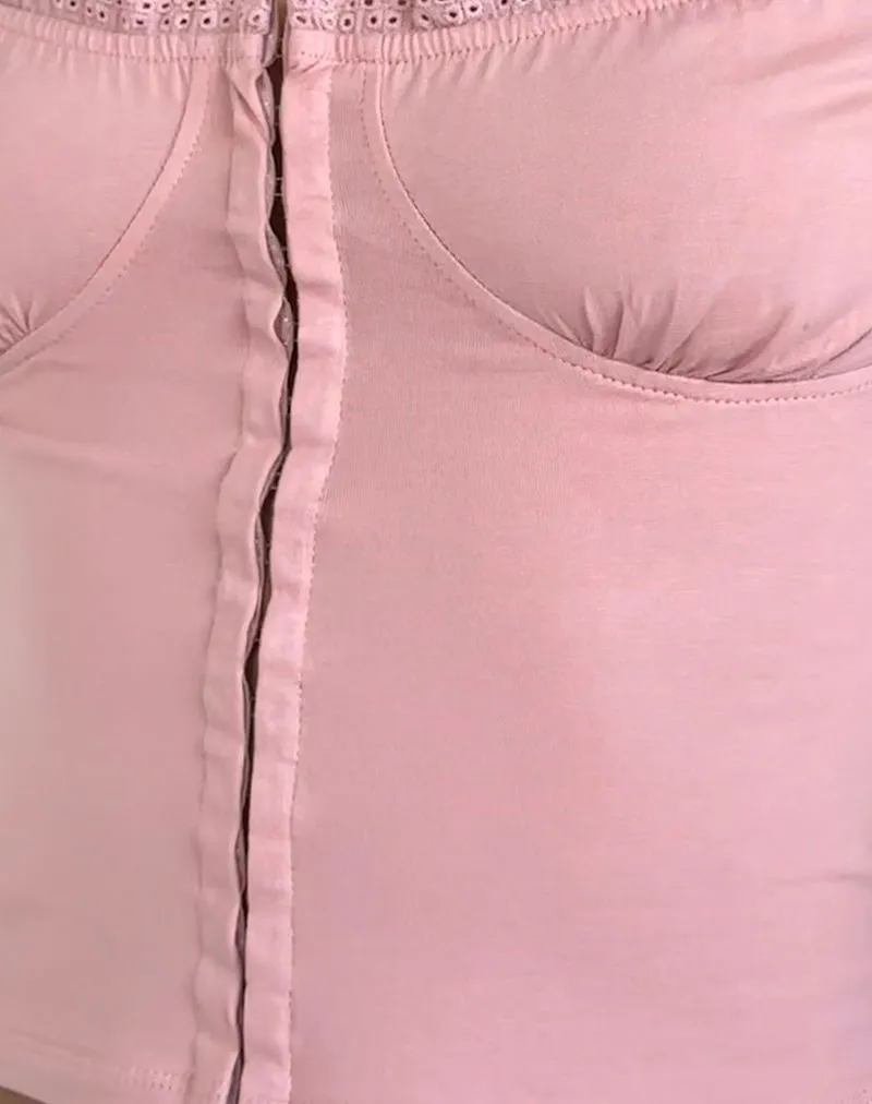 Dovica Corset Top in Pink Lady