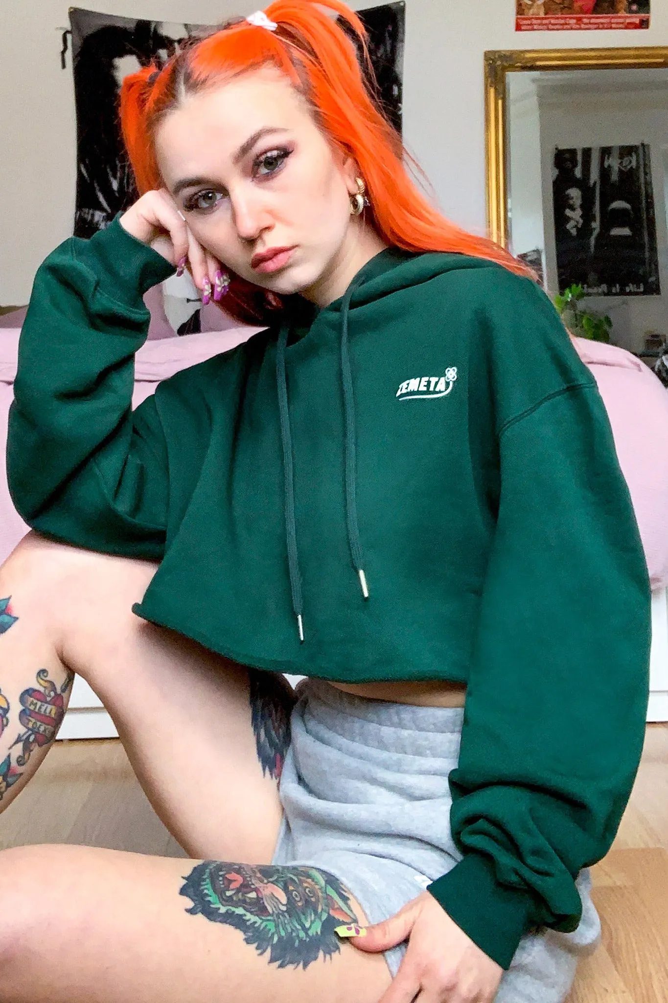 Eden Garden Crop Hoodie