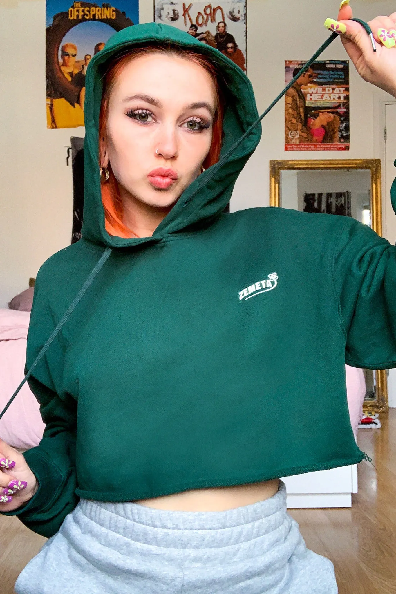 Eden Garden Crop Hoodie