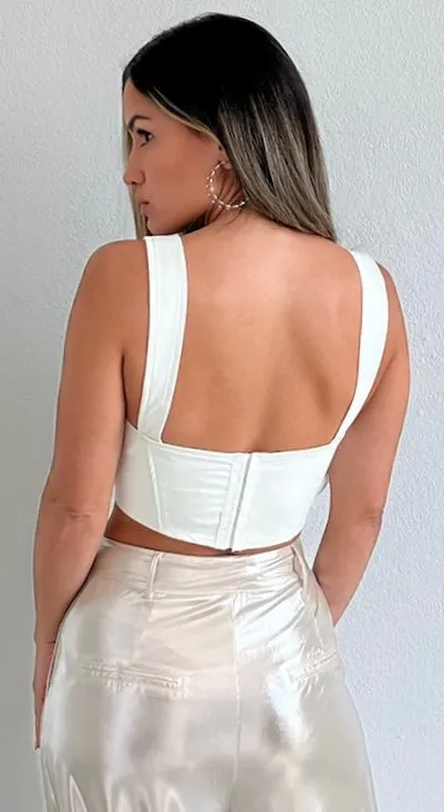 Effortlessly Fierce Corset Leather Top
