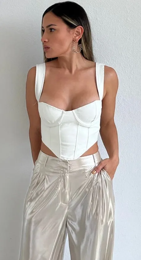 Effortlessly Fierce Corset Leather Top