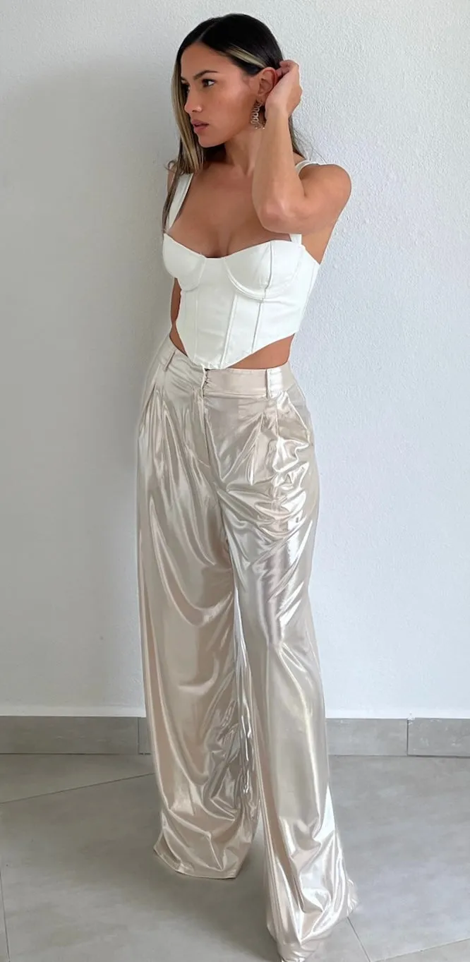 Effortlessly Fierce Corset Leather Top