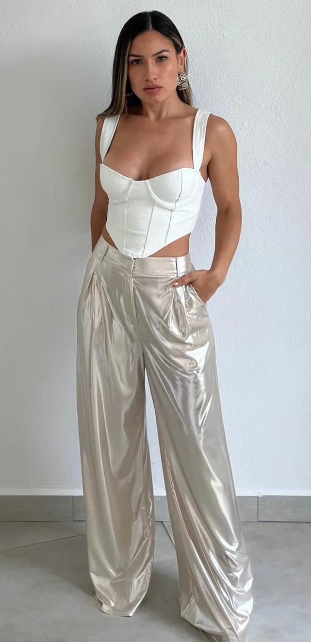 Effortlessly Fierce Corset Leather Top