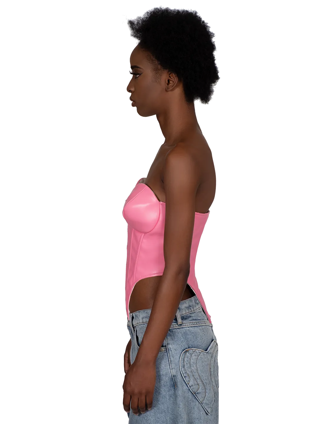 Faux Leather Corset Top