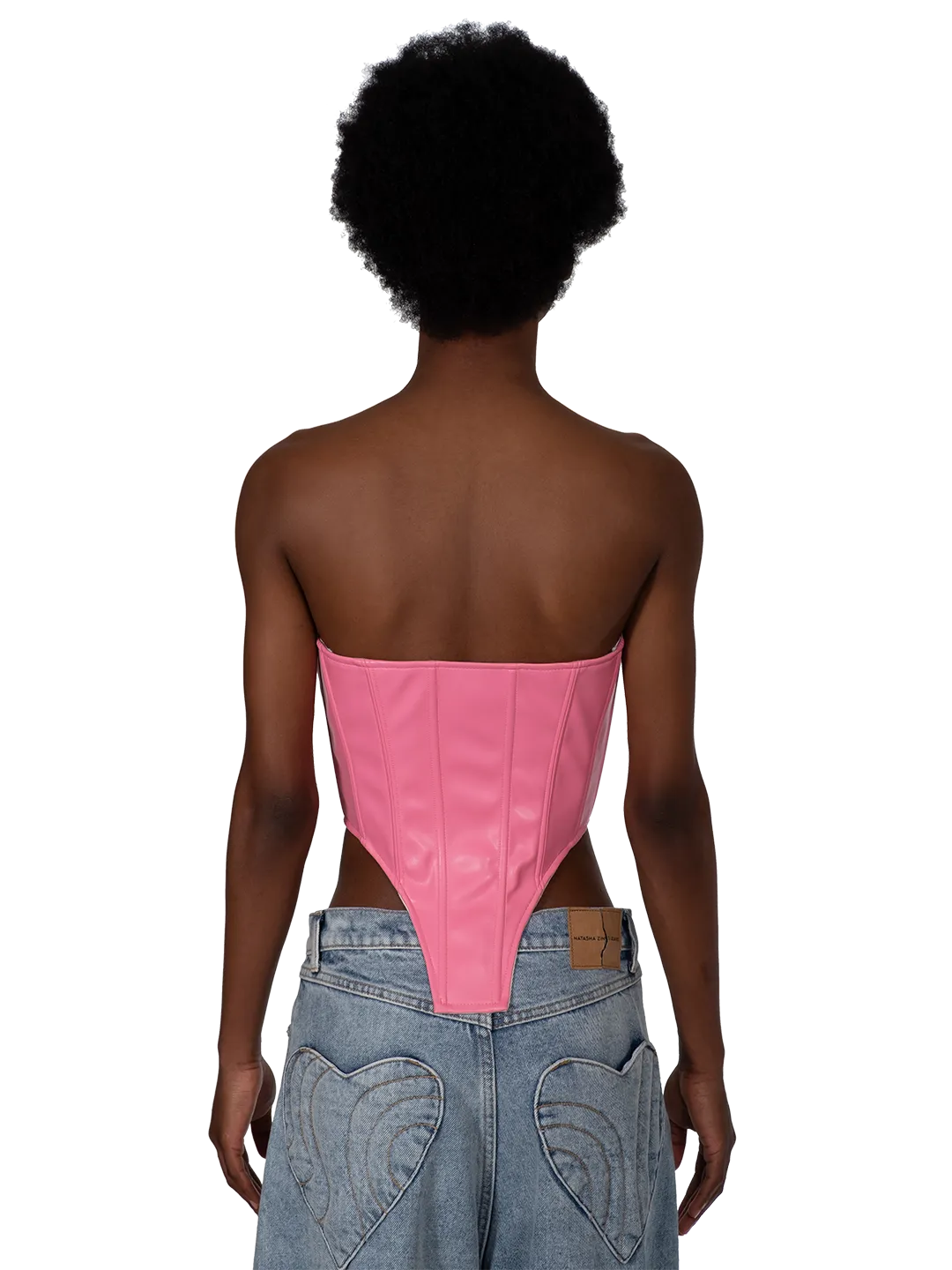 Faux Leather Corset Top