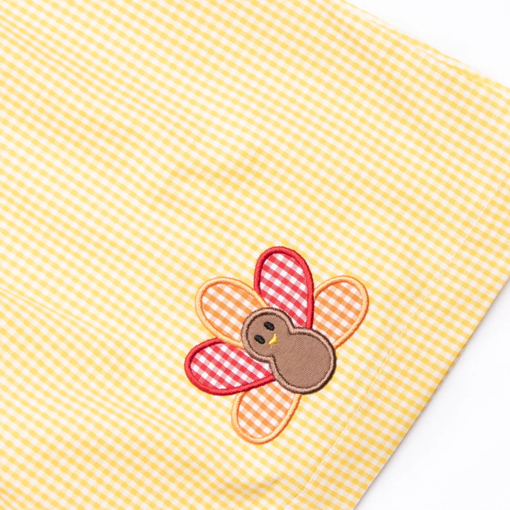 Feathered Friends Applique Dress, Yellow