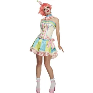 Fever Deluxe Vintage Clown Costume, With Corset
