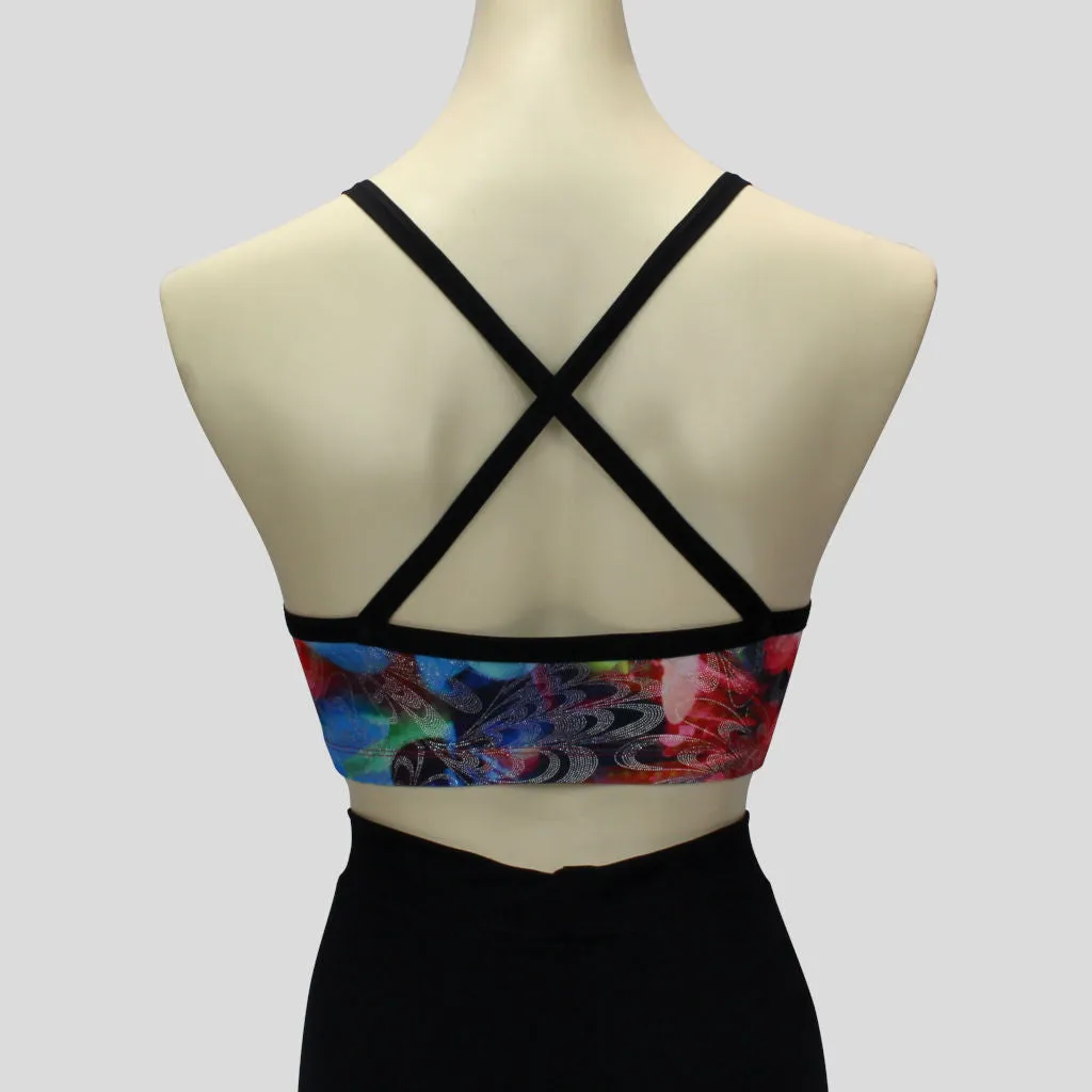 Foiled Multi-Print Crop Top