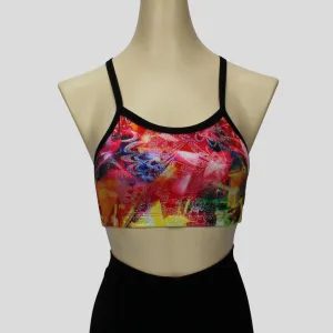 Foiled Multi-Print Crop Top