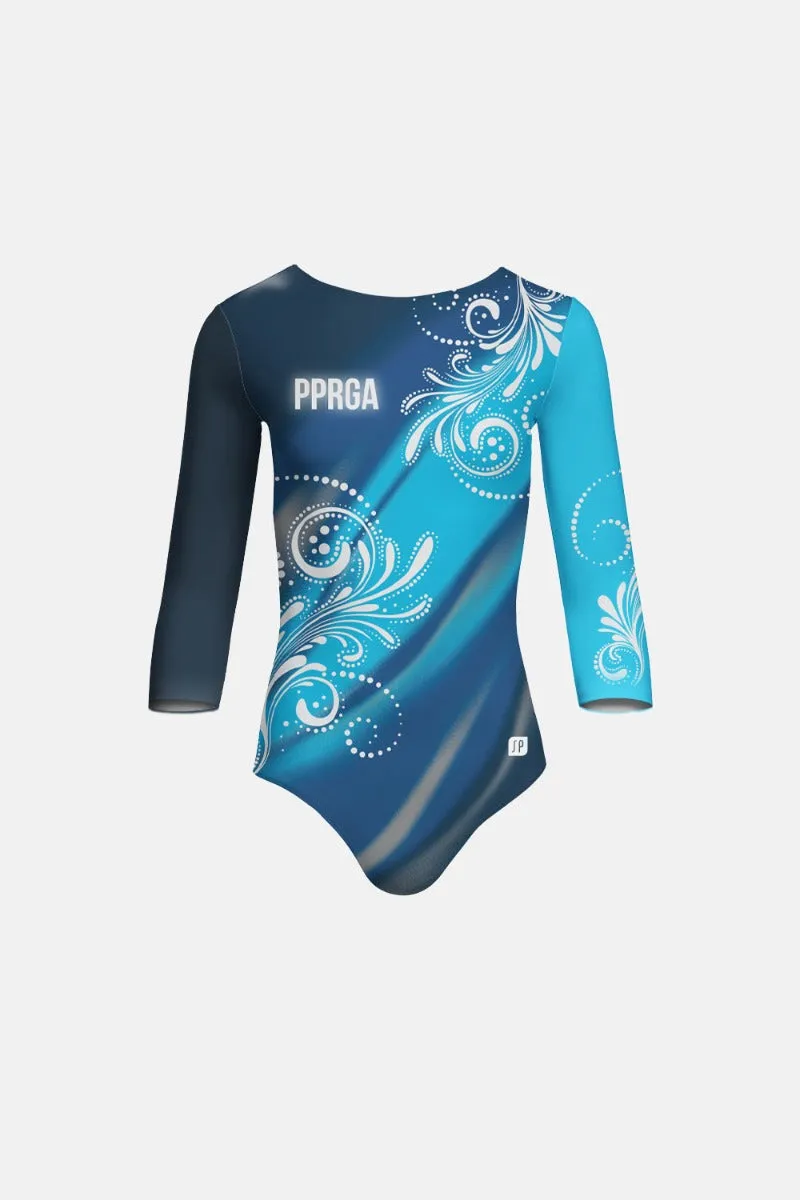 Girls Subli Lycra 3/4 Sleeve Leotard