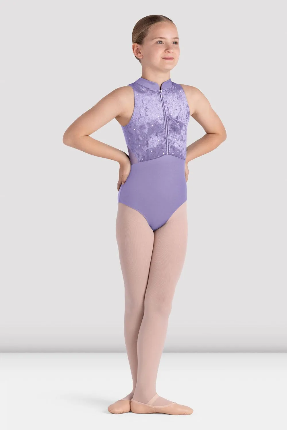 Girls Tanya Zip Front Leotard