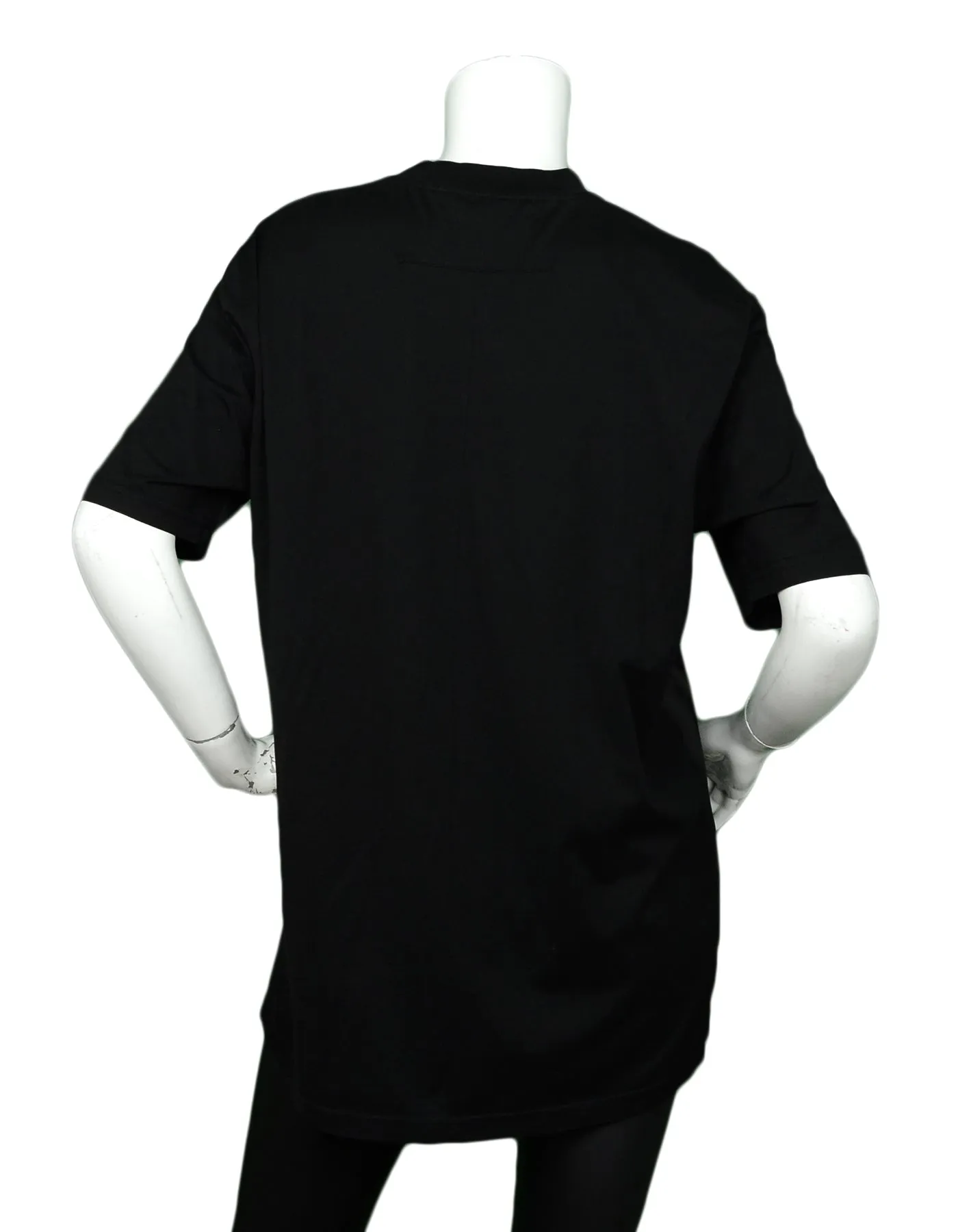 Givenchy Black Cotton Oversized Rottweiler Printed T-Shirt sz Small