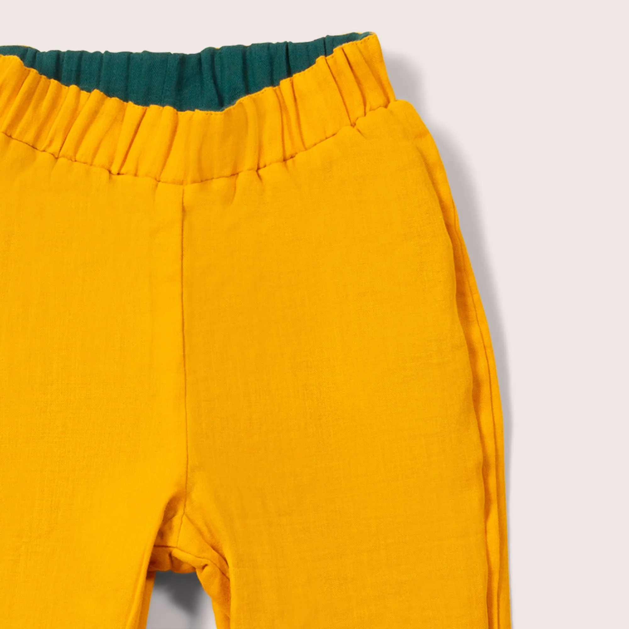 Gold & Green Reversible Pull On Trousers