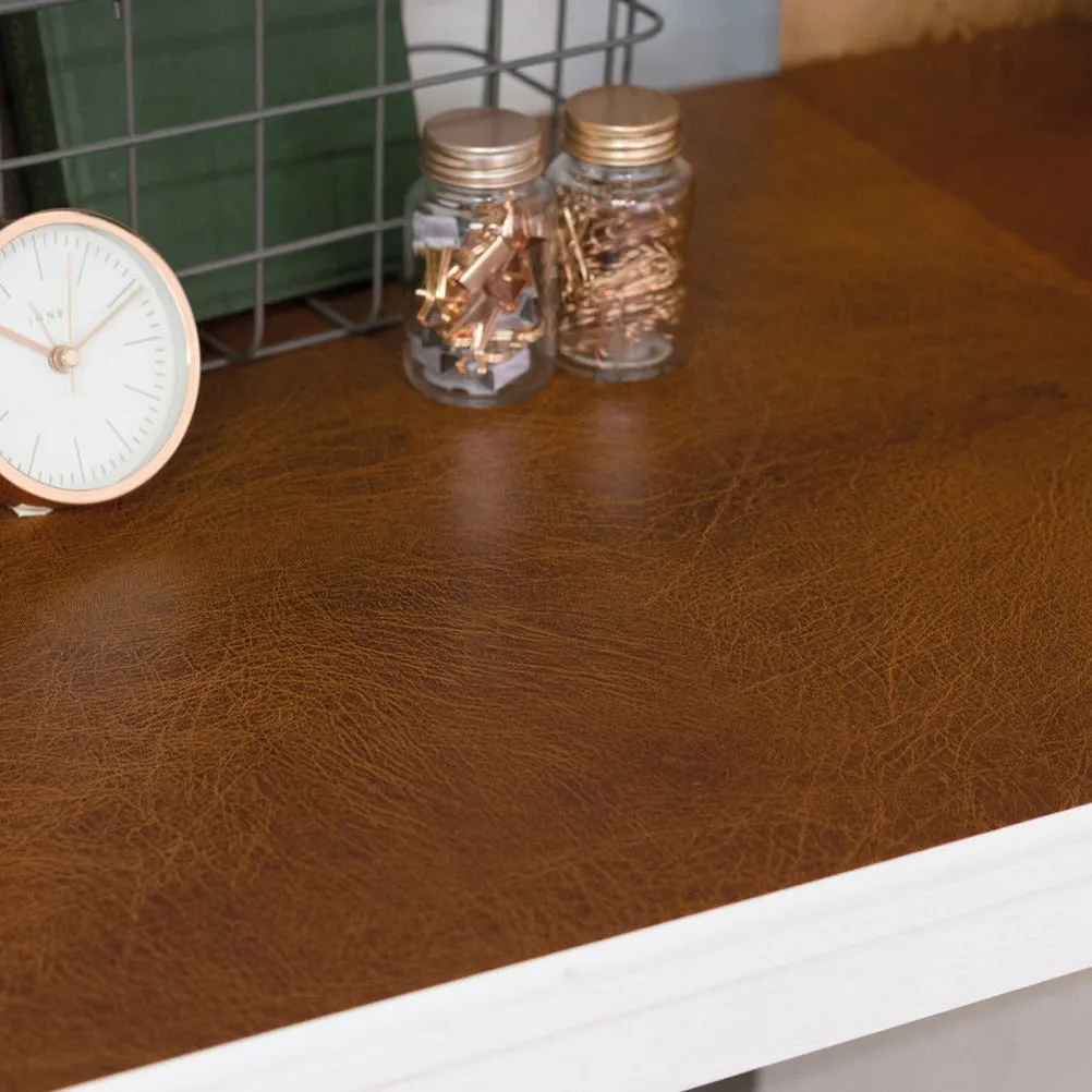 Gold Havana Leather Vinyl (450mm, Self-Adhesive)
