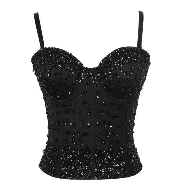 Gorgeous Rhinestone Push Up Corset