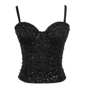 Gorgeous Rhinestone Push Up Corset