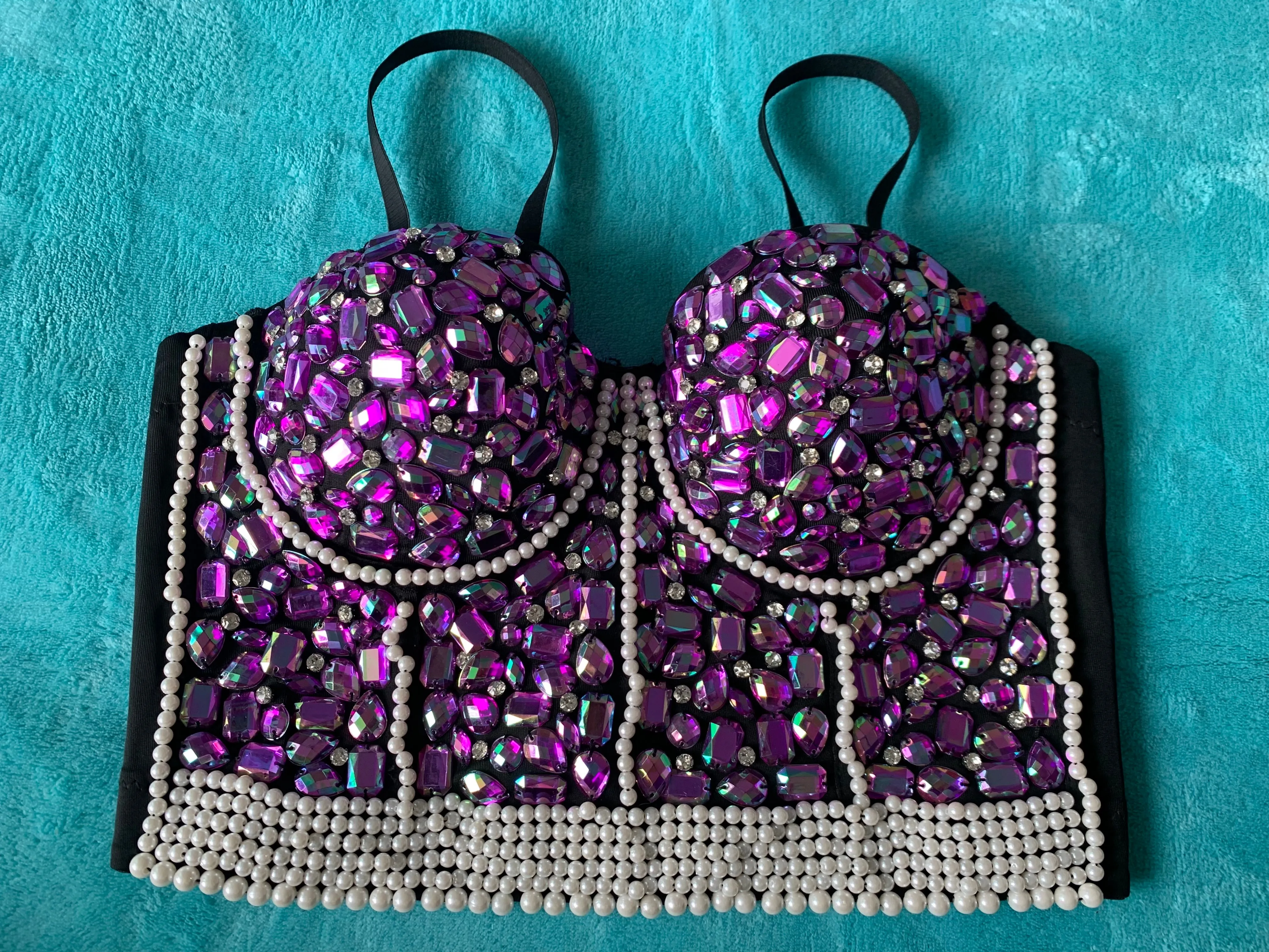 Gorgeous Rhinestone Push Up Corset