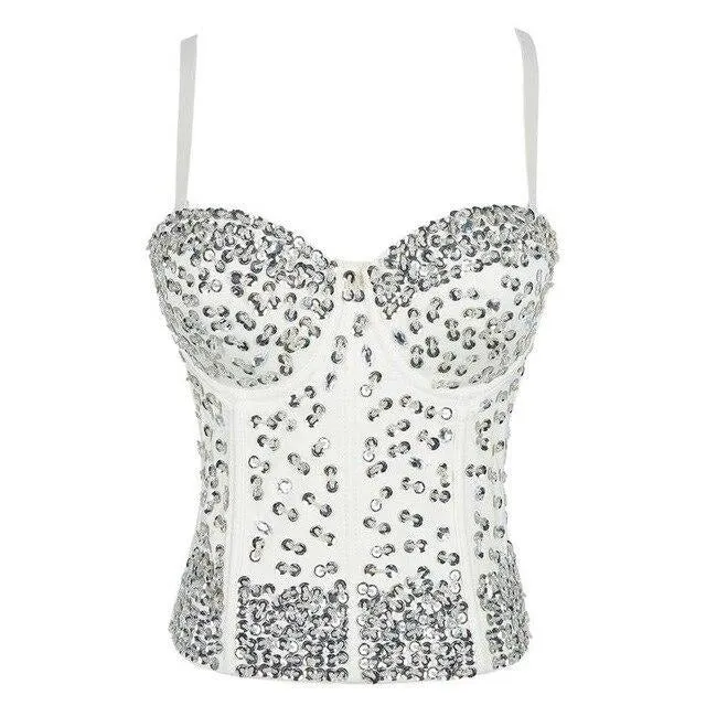 Gorgeous Rhinestone Push Up Corset