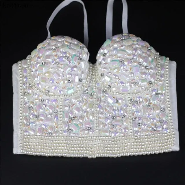 Gorgeous Rhinestone Push Up Corset