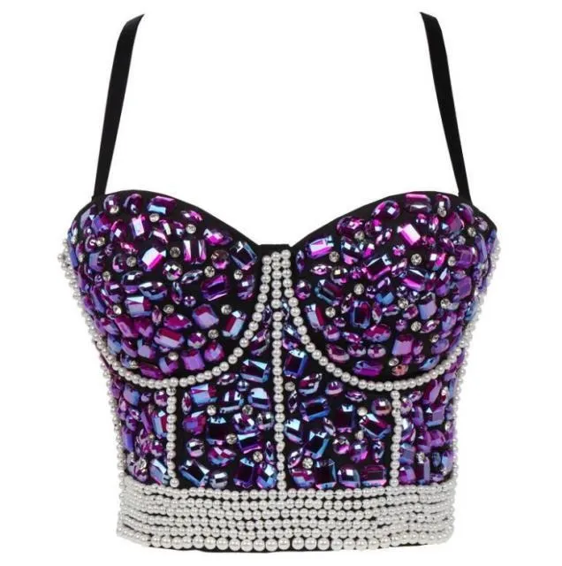 Gorgeous Rhinestone Push Up Corset