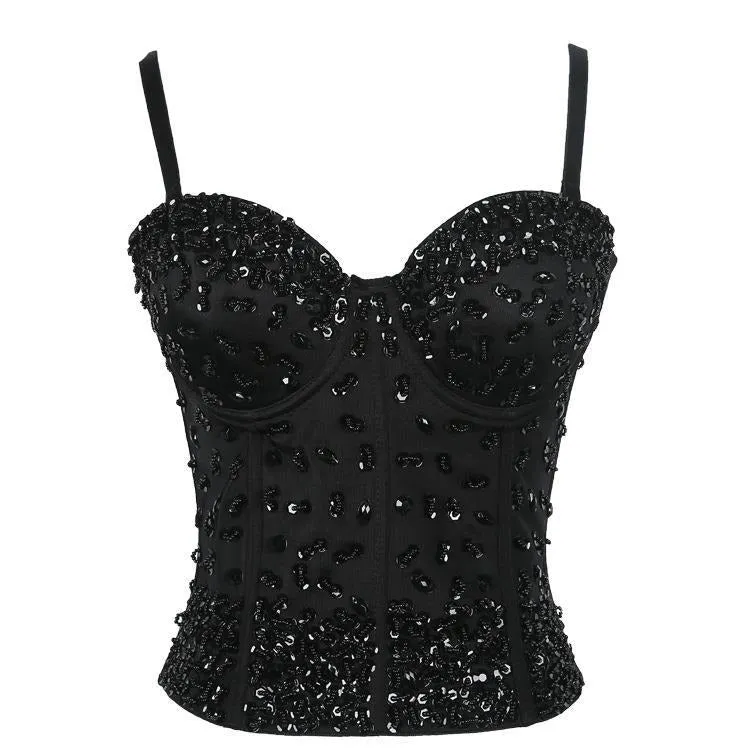 Gorgeous Rhinestone Push Up Corset