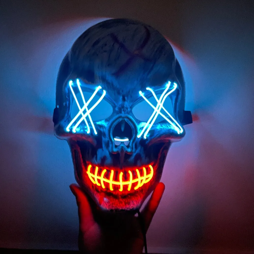 Halloween LED Light Up Scary Skull Purge Mask