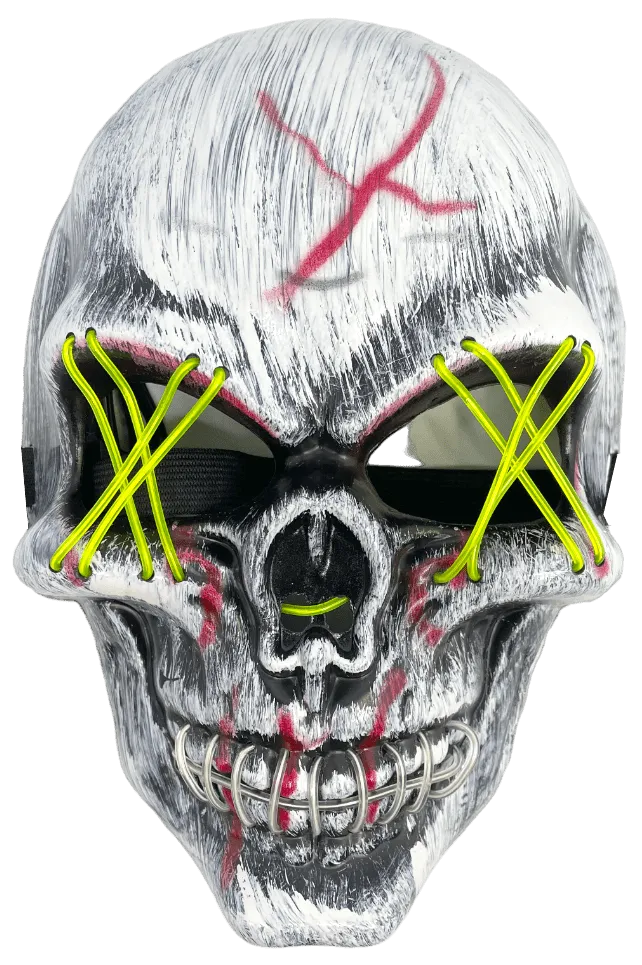 Halloween LED Light Up Scary Skull Purge Mask