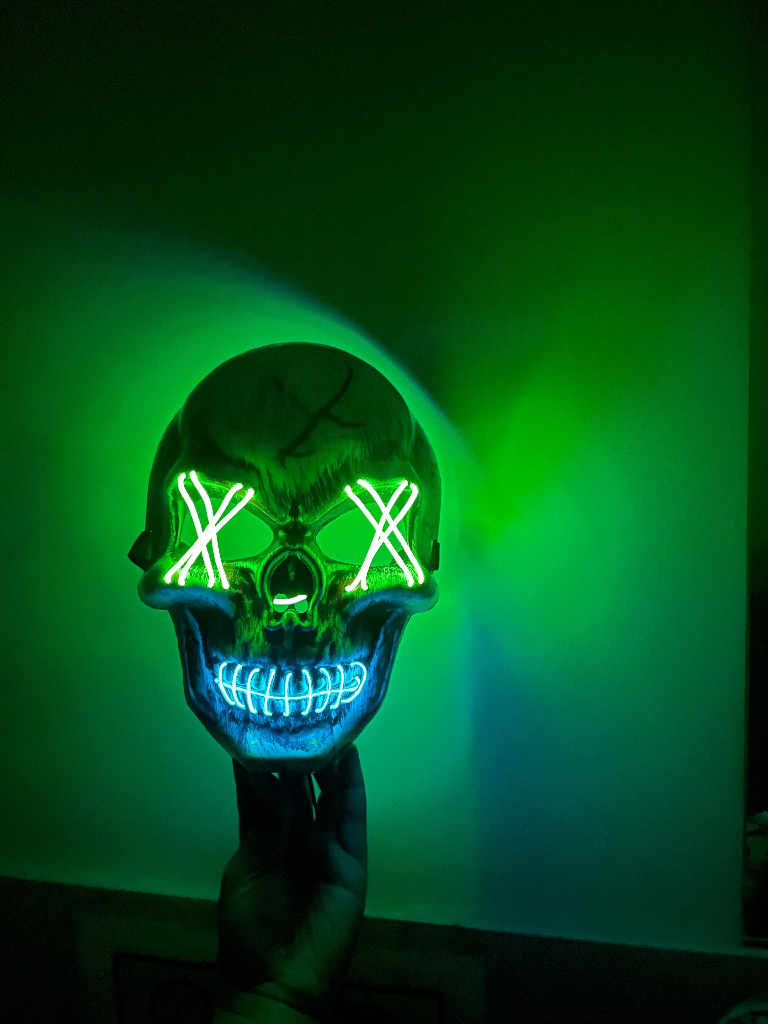 Halloween LED Light Up Scary Skull Purge Mask