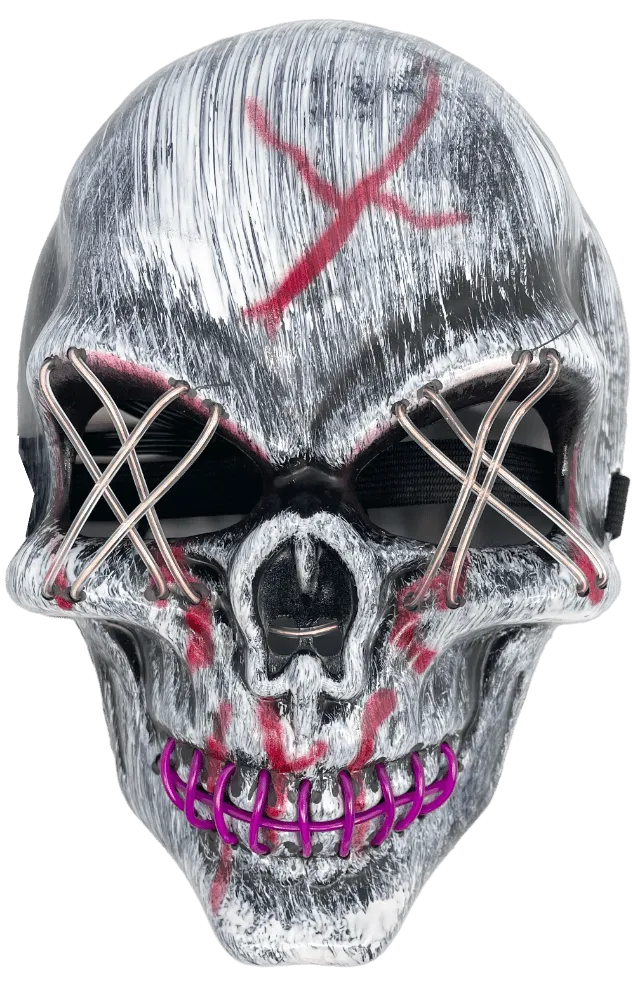 Halloween LED Light Up Scary Skull Purge Mask
