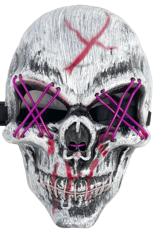 Halloween LED Light Up Scary Skull Purge Mask