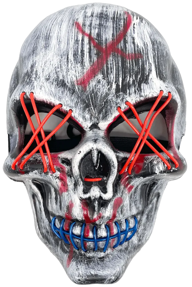 Halloween LED Light Up Scary Skull Purge Mask