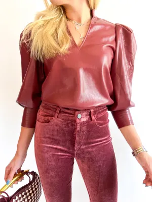 Hampton Faux Leather Top