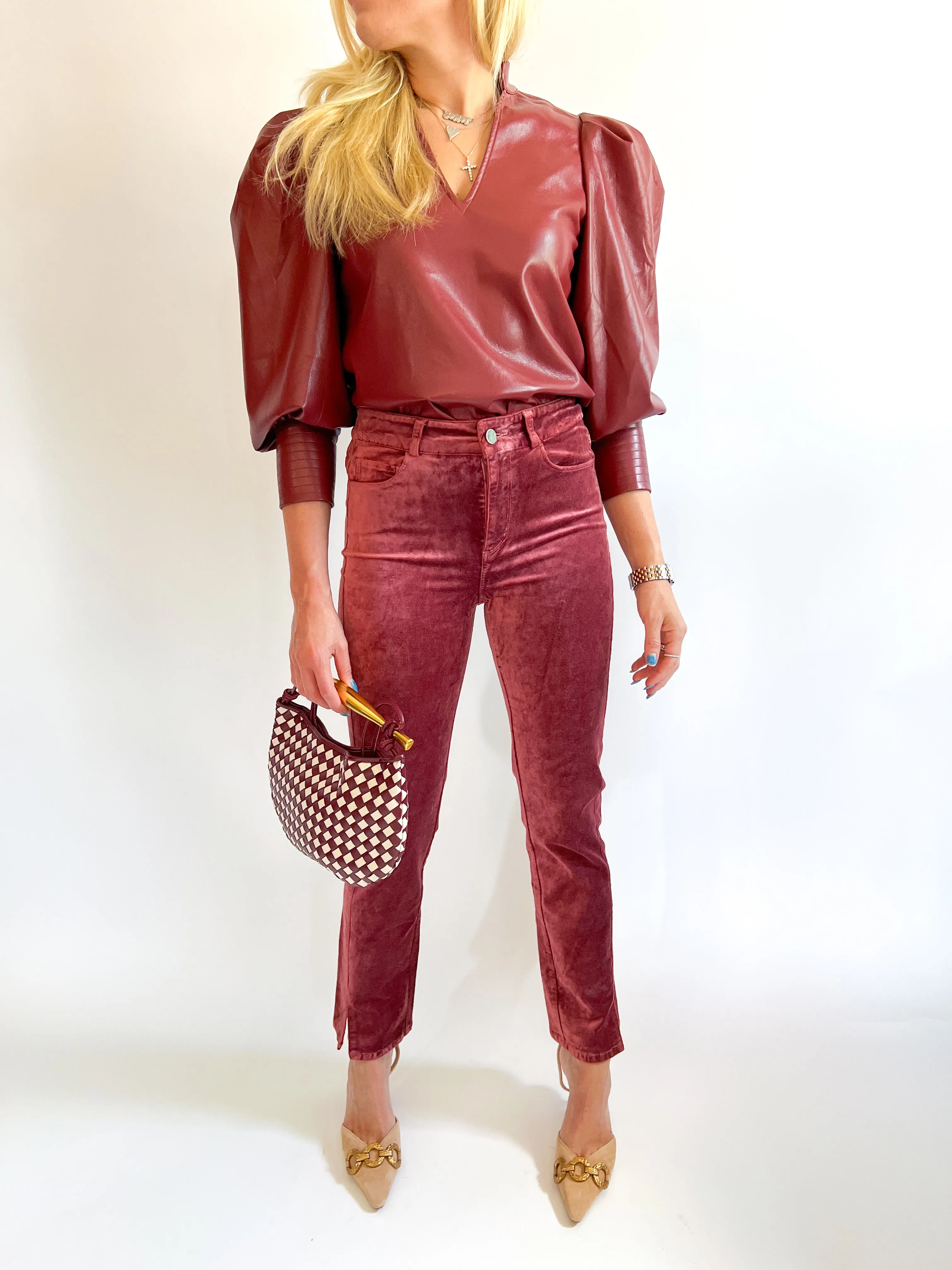 Hampton Faux Leather Top