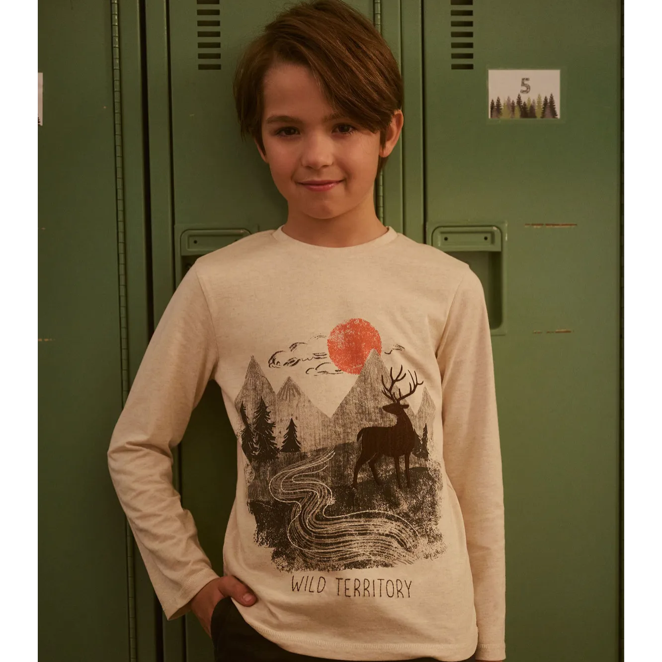 Hatley Boys Rocky Landscape Long Sleeve T-Shirt