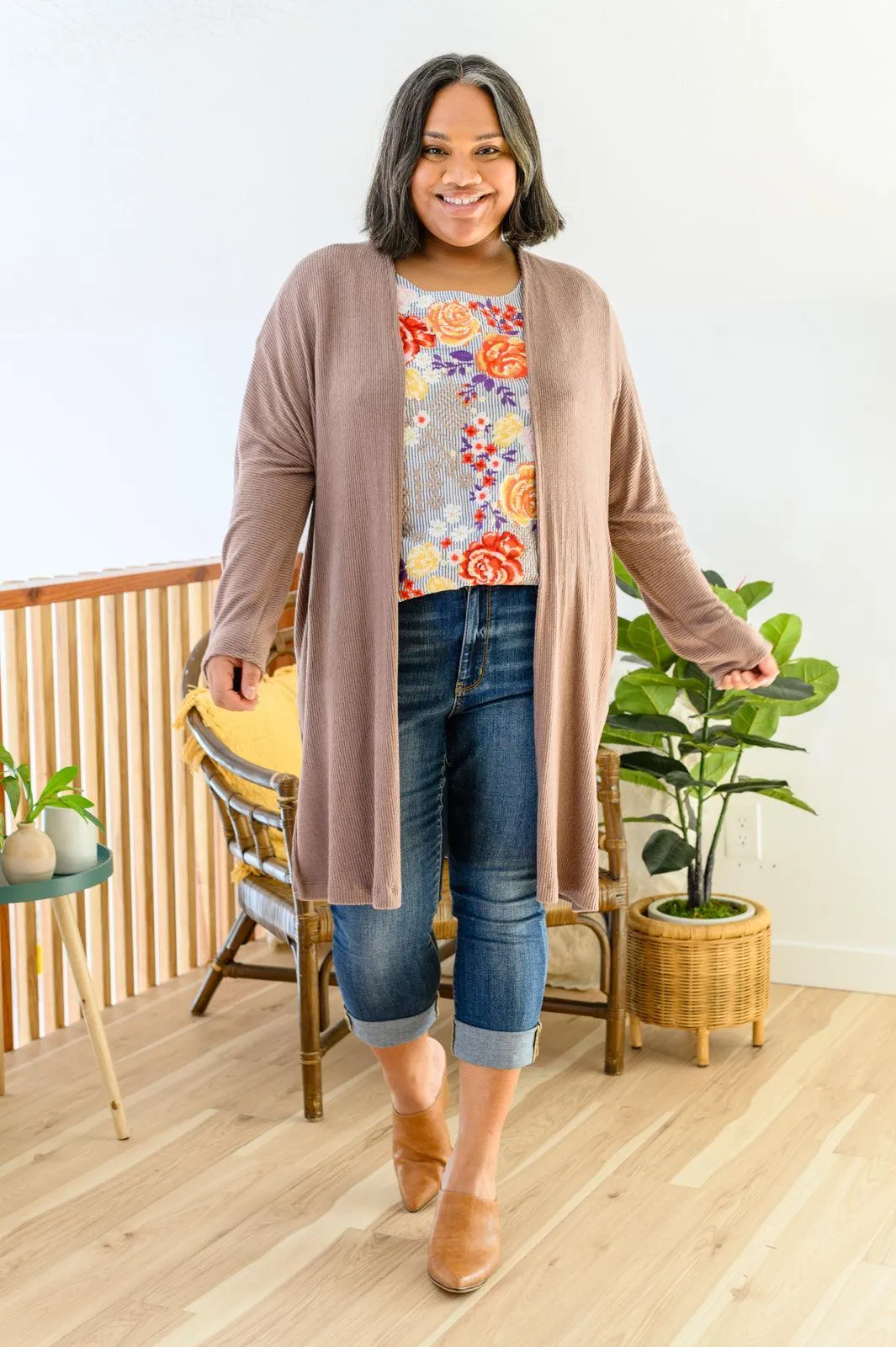 Hazel Blues® | Canopy Of Crushes Striped Floral Top