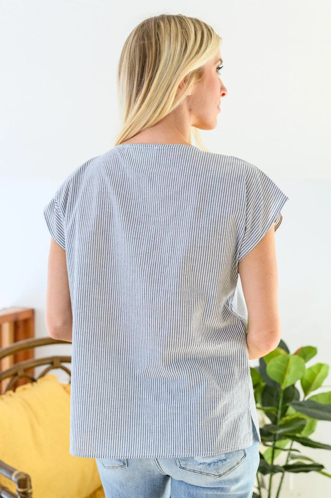 Hazel Blues® | Canopy Of Crushes Striped Floral Top