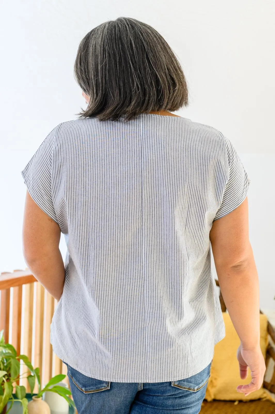 Hazel Blues® | Canopy Of Crushes Striped Floral Top
