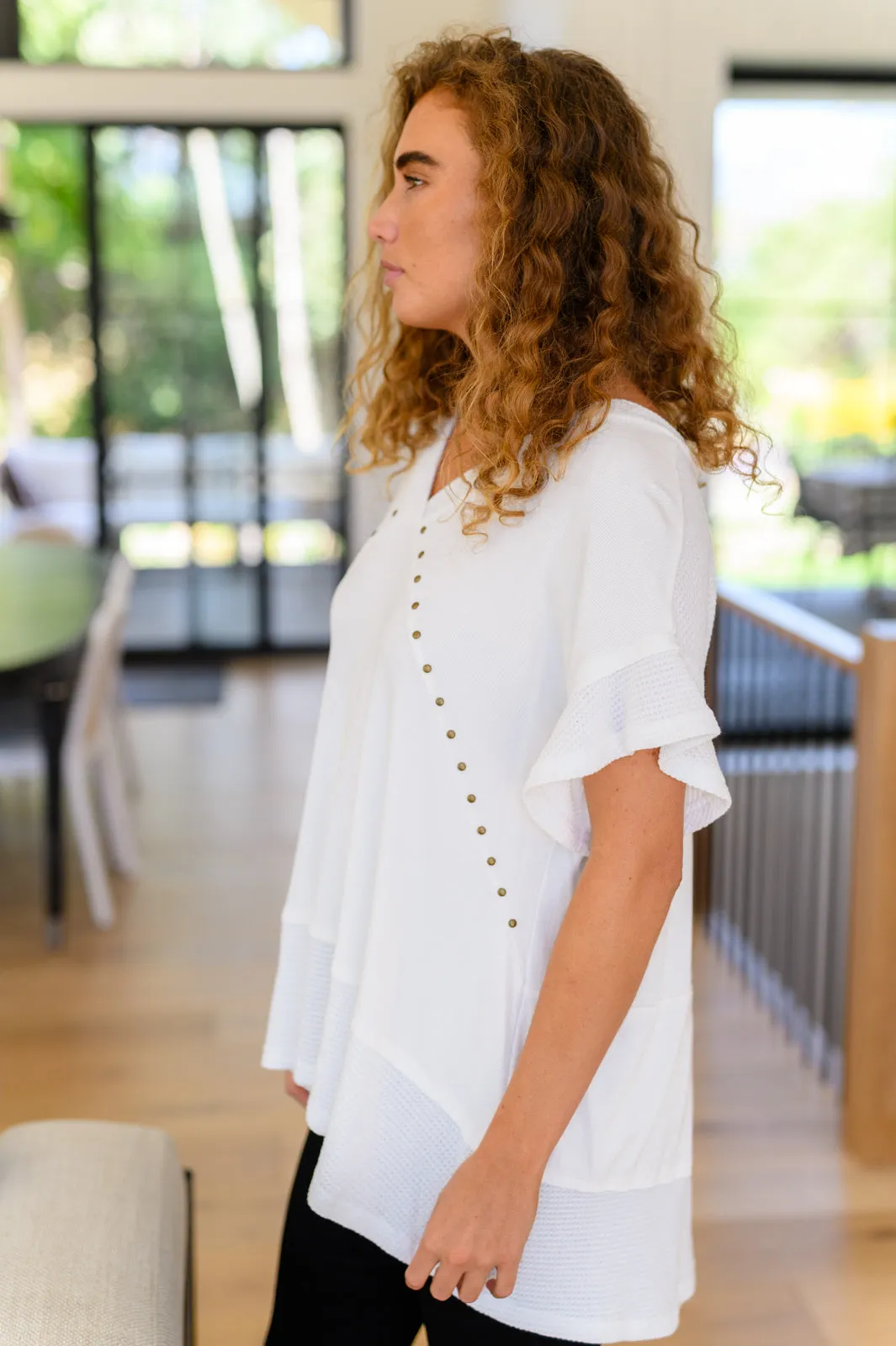 Hazel Blues® |  Giving In V Neck Spliced Top
