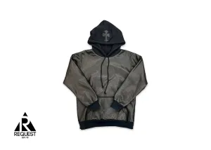 Hood Cross Leather Hoodie "Black"