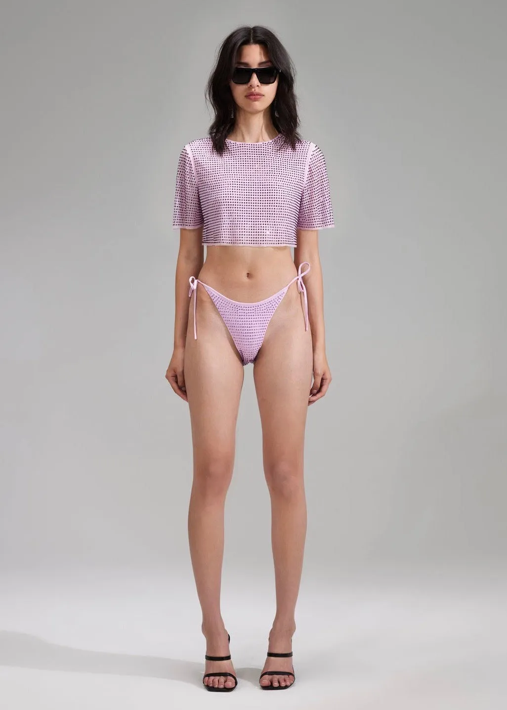 Hot Fix Mesh Crop Top (Lilac)
