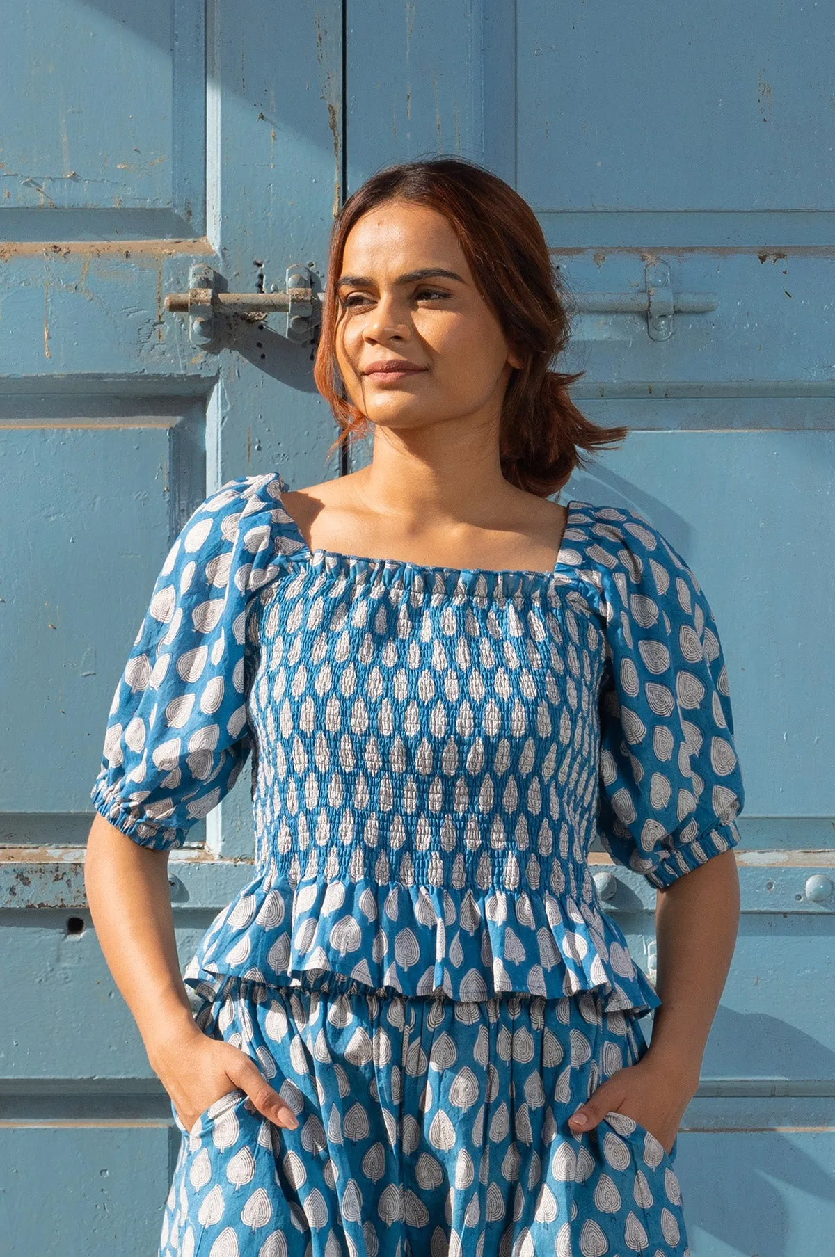 Ibiza Top | Bagru Blue