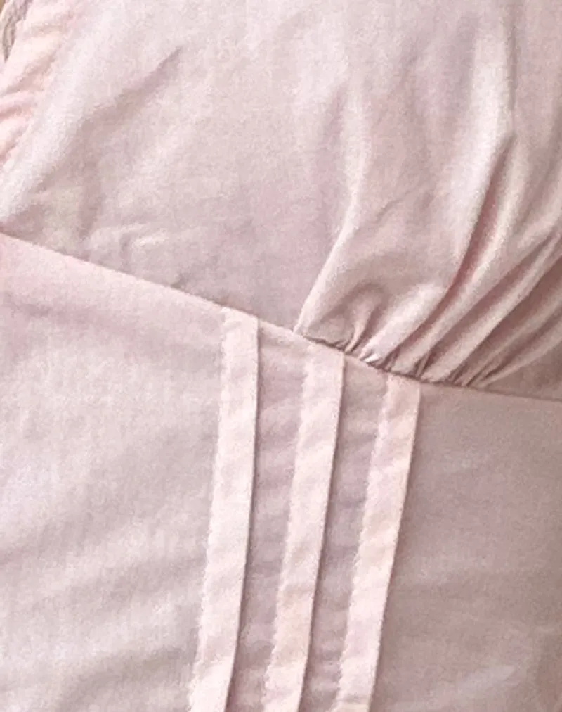 Ilias Corset Top in Poplin Light Pink