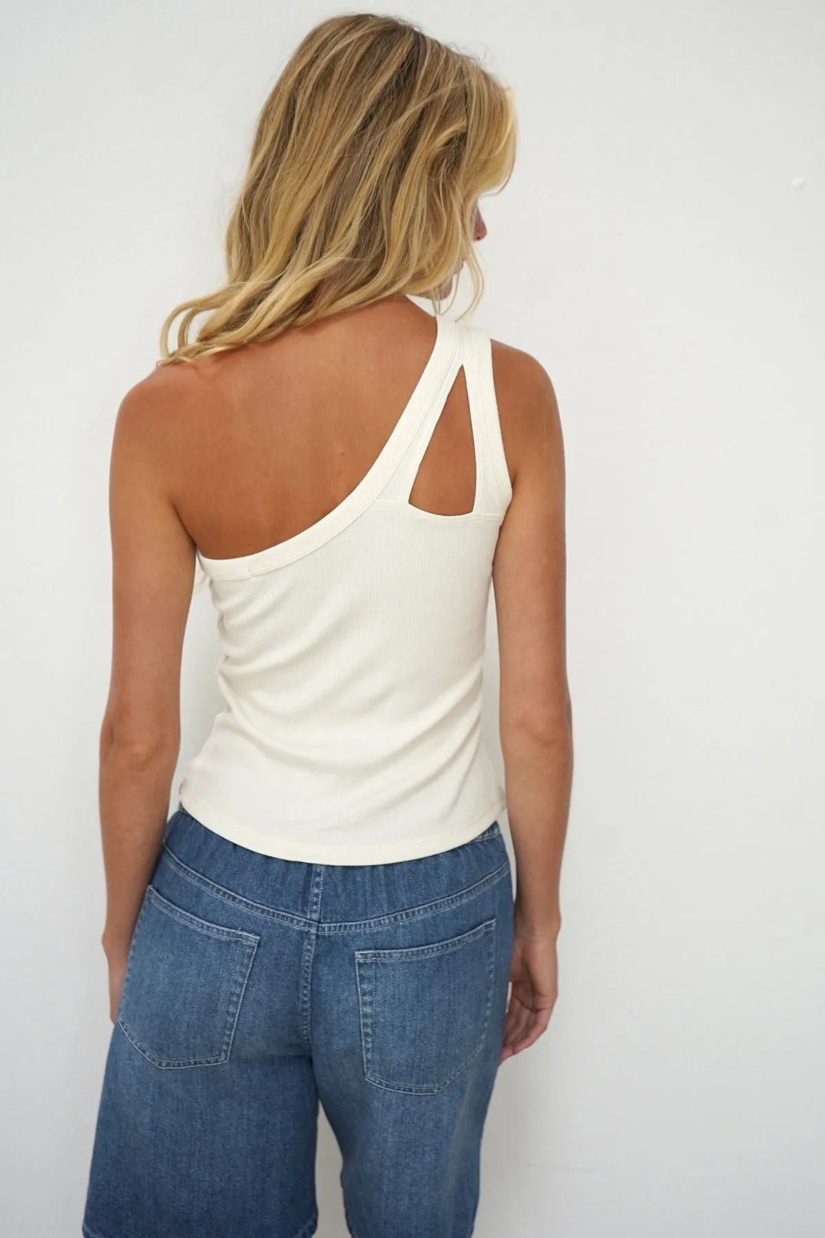 Jas One Shoulder Top - Ivory
