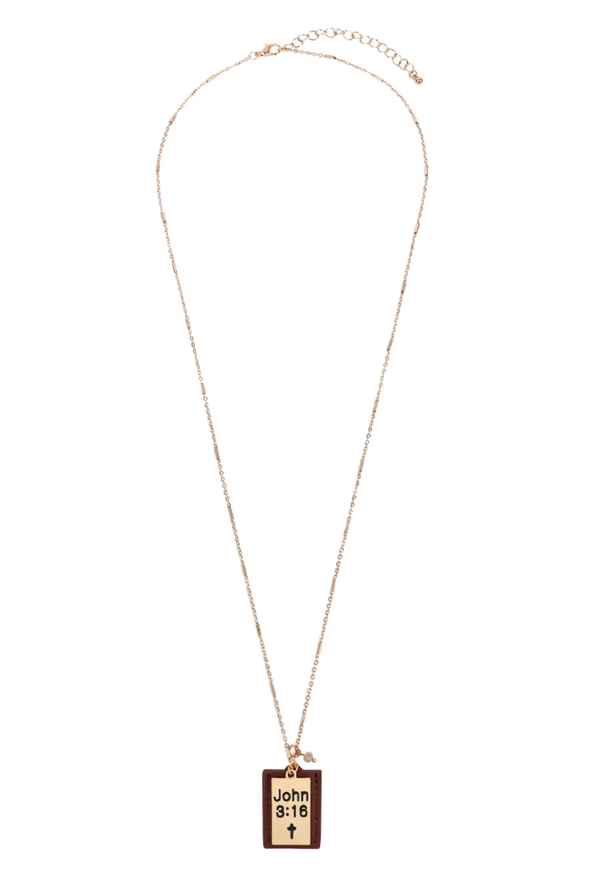 JOHN 3:16 ENGRAVED PLATE POCKET NECKLACE
