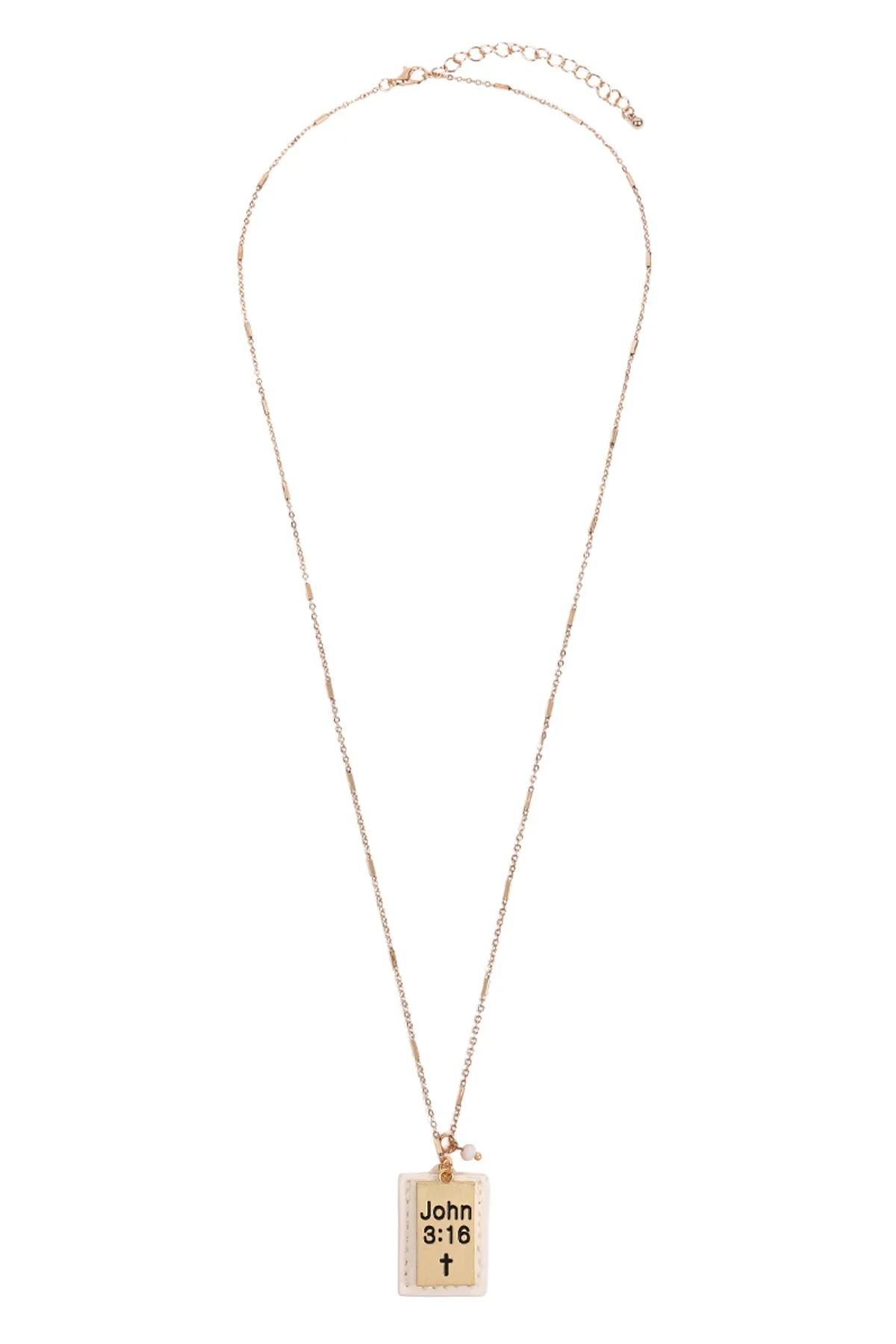 JOHN 3:16 ENGRAVED PLATE POCKET NECKLACE