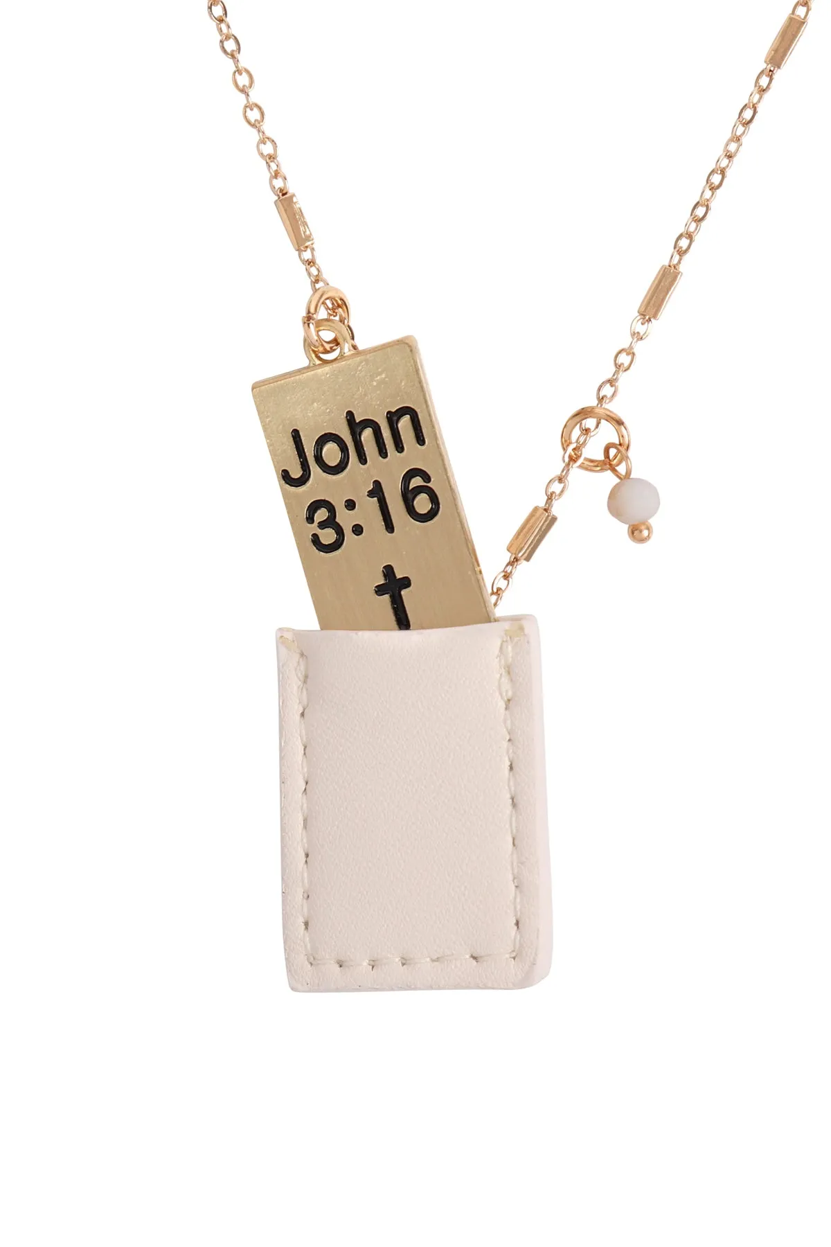 JOHN 3:16 ENGRAVED PLATE POCKET NECKLACE